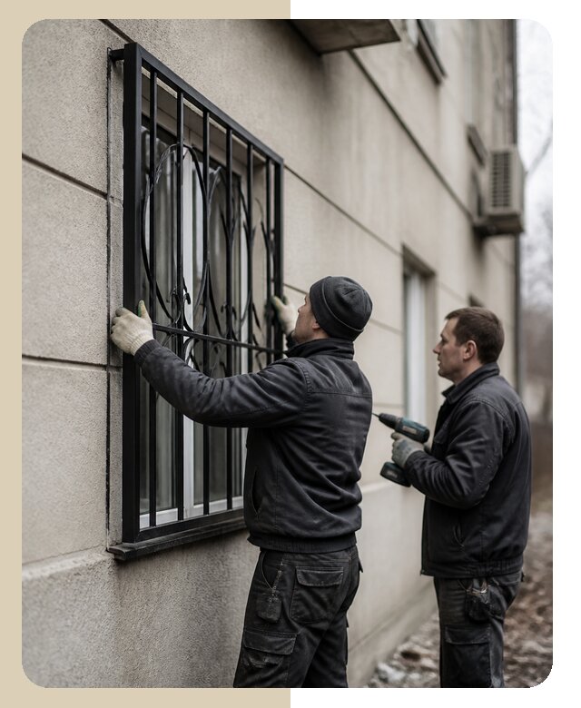 Установка наружных оконных решеток в Лабинске под ключ
